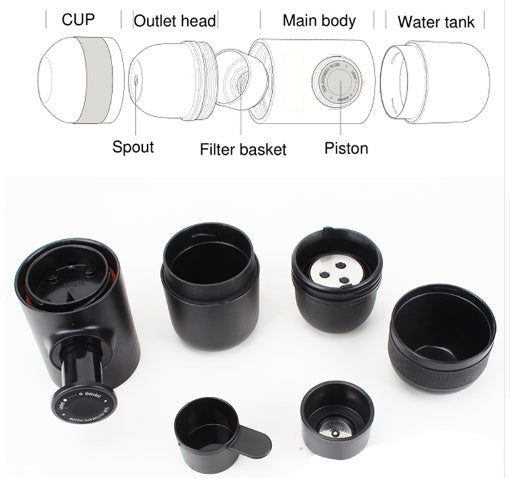 Condensed portable mini coffee machine - eva-ana